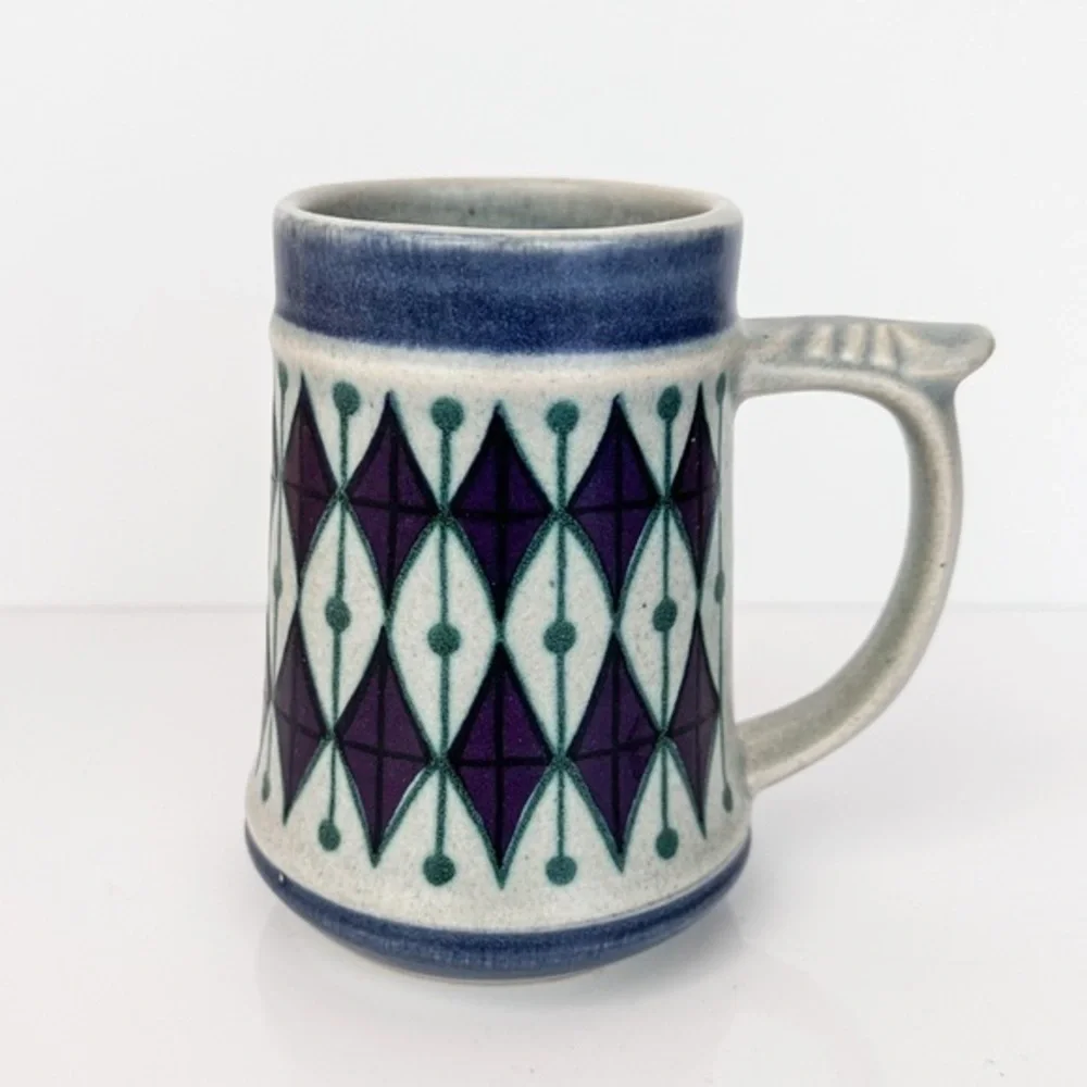 Vintage Jasba Keramik German Stoneware Beer Stein Mug Marked 400 814 W. Germany